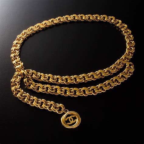 chanel belt squiggle thought te middle|vintage chanel chain belt.